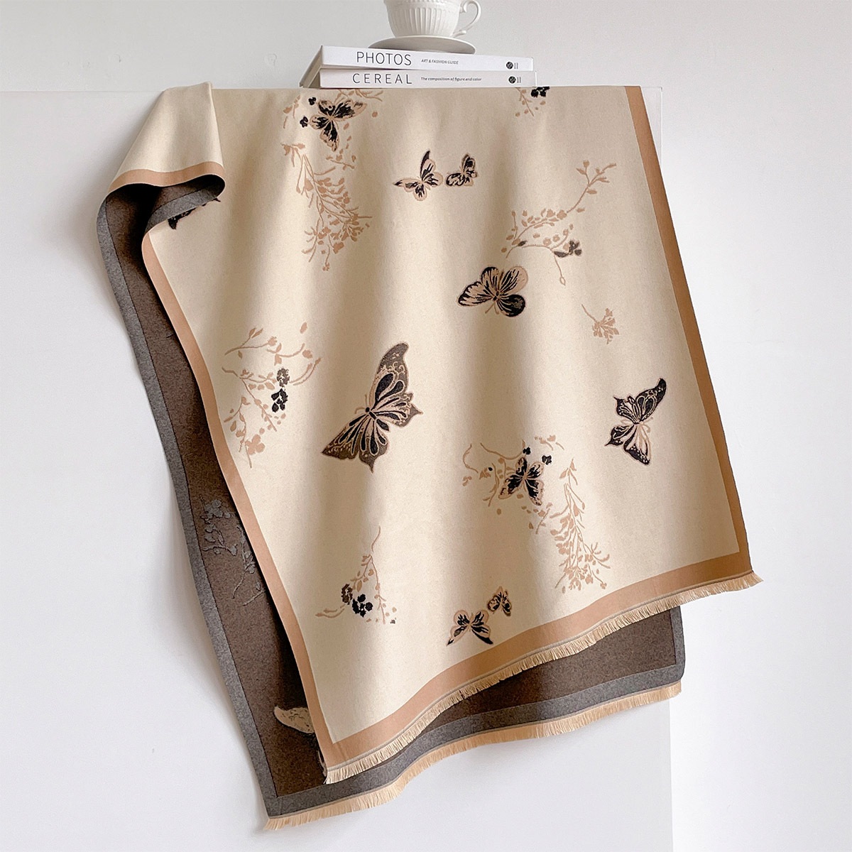 Women Imitation Cashmere Scarf - Pashmina Wrap Large ulasan dan harga