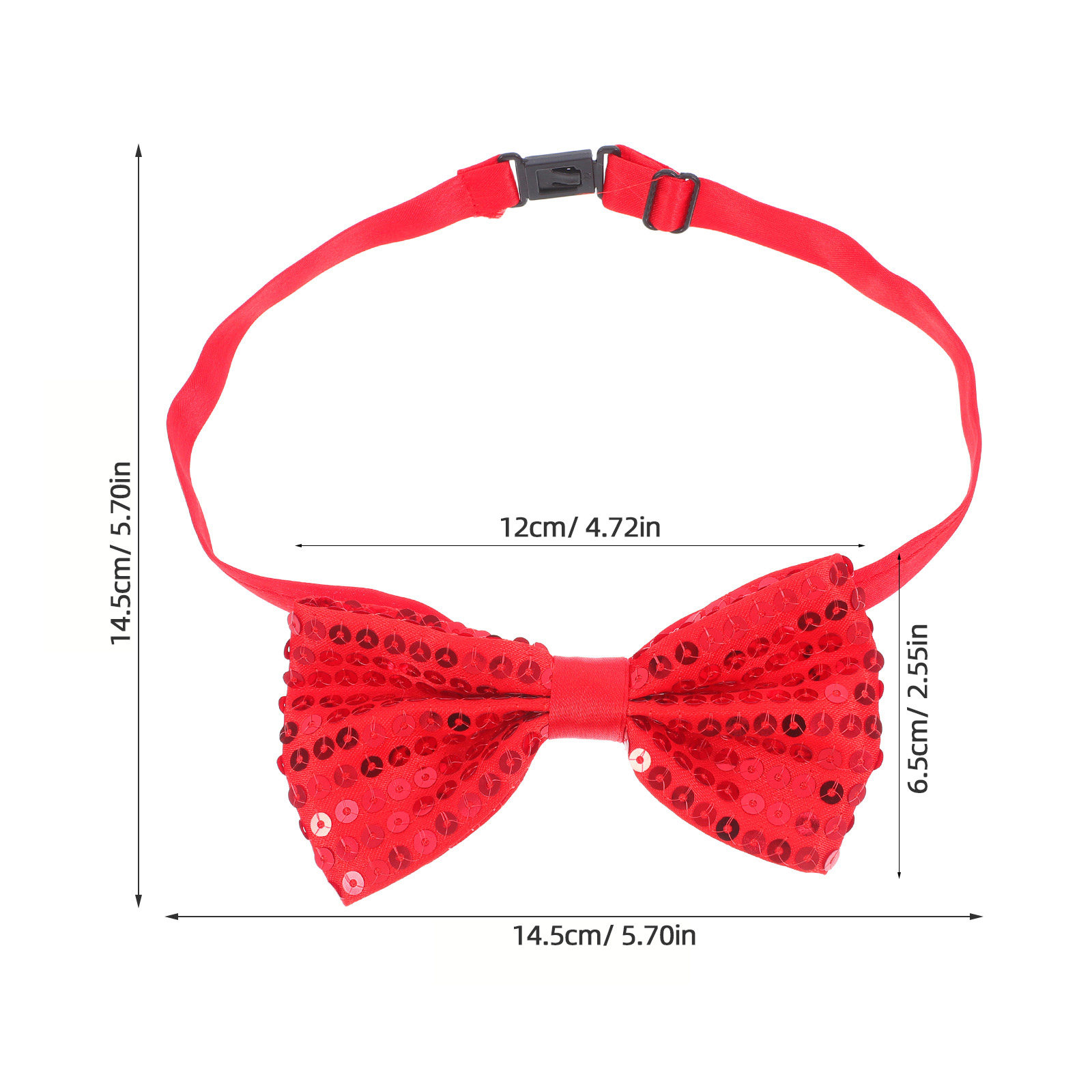 10Pcs Red Sequin Bow Tie Child - Bow Tie Pre Tied ulasan dan harga