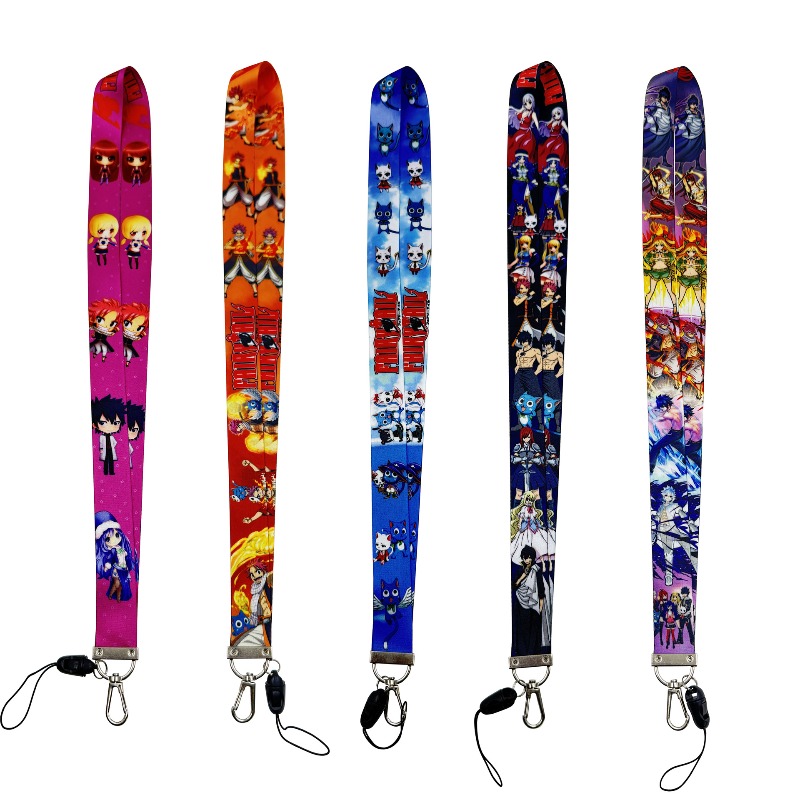5pcs Fairy Tail Anime Peripher - Lanyard Badge Holder ulasan dan harga