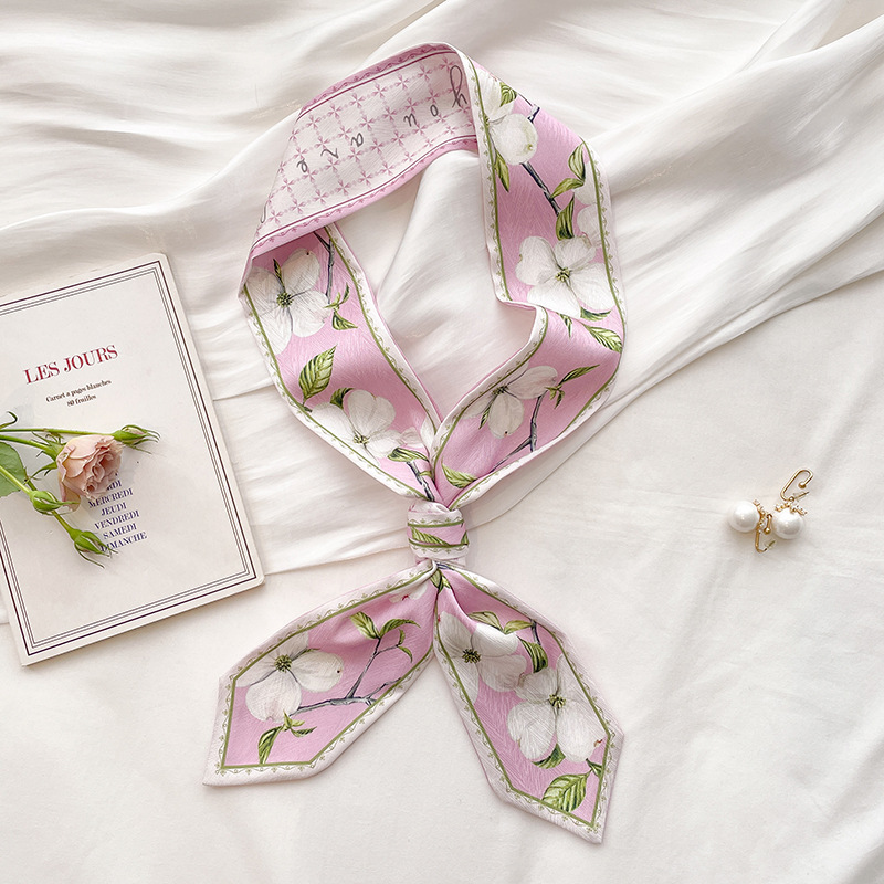 Korean Silk Satin Long Scarf F - Silk Neck Scarf ulasan dan harga