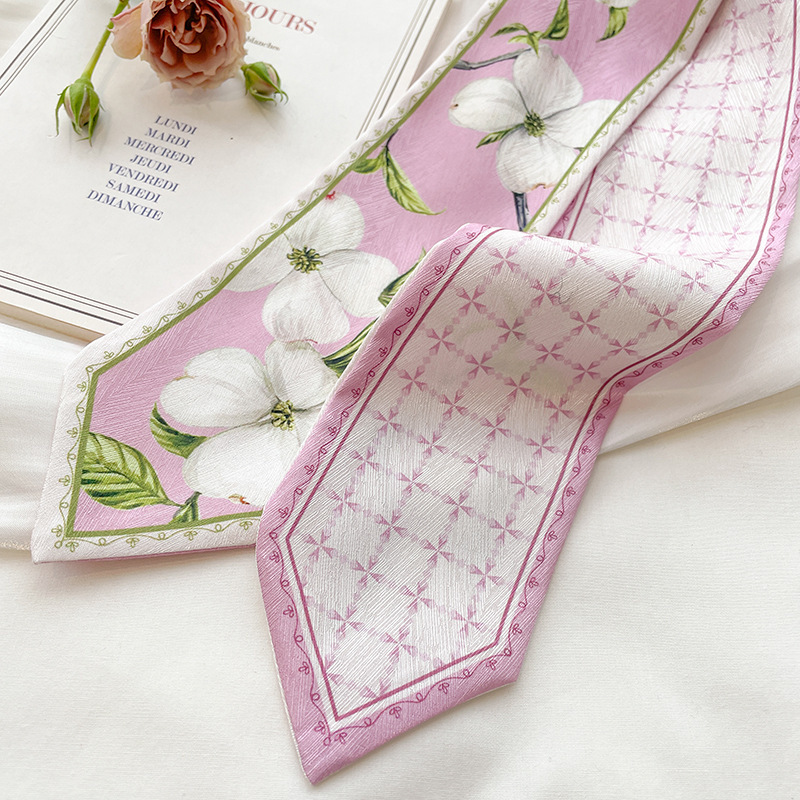 Korean Silk Satin Long Scarf F - Silk Neck Scarf ulasan dan harga
