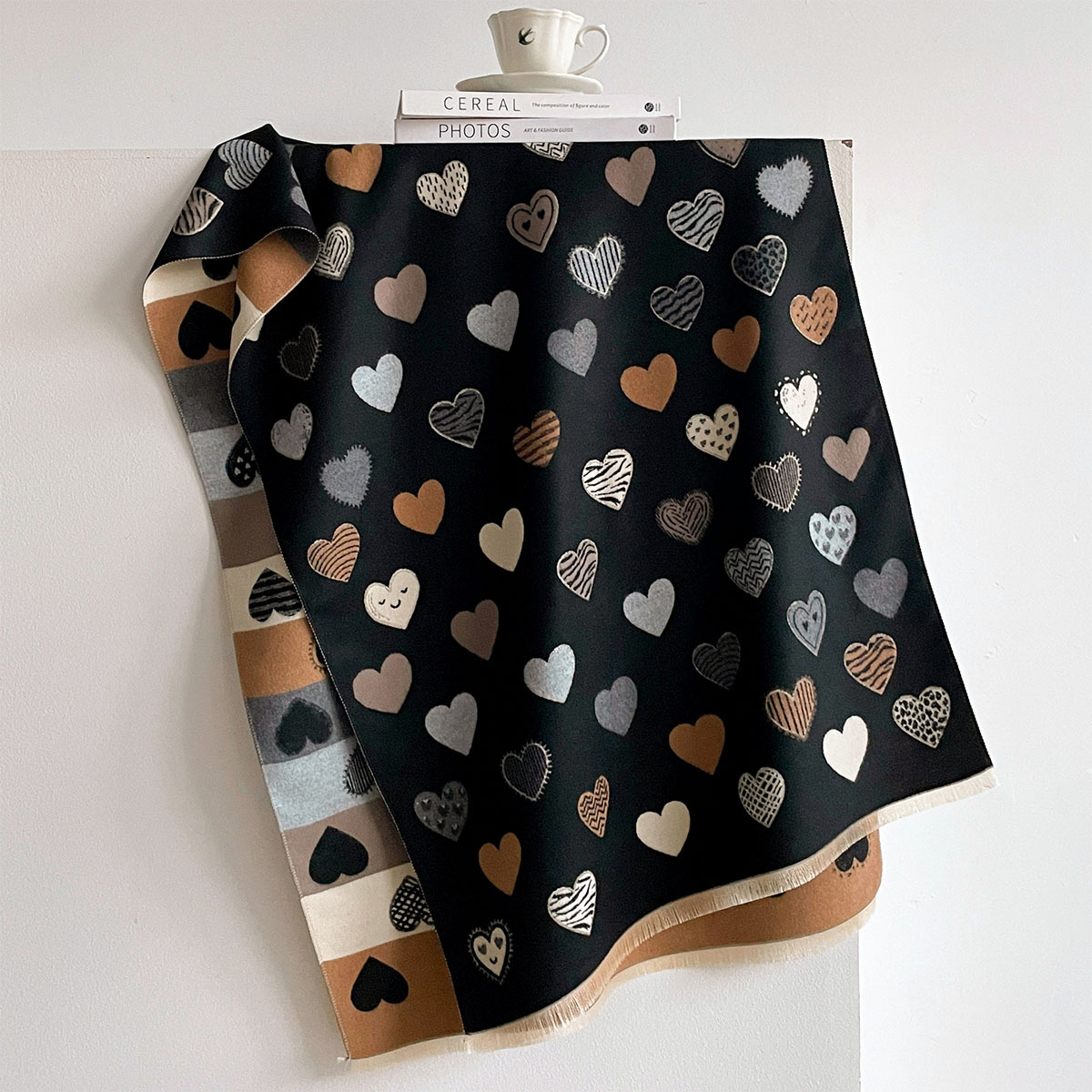 Women Imitation Cashmere Scarf - Pashmina Wrap Large ulasan dan harga