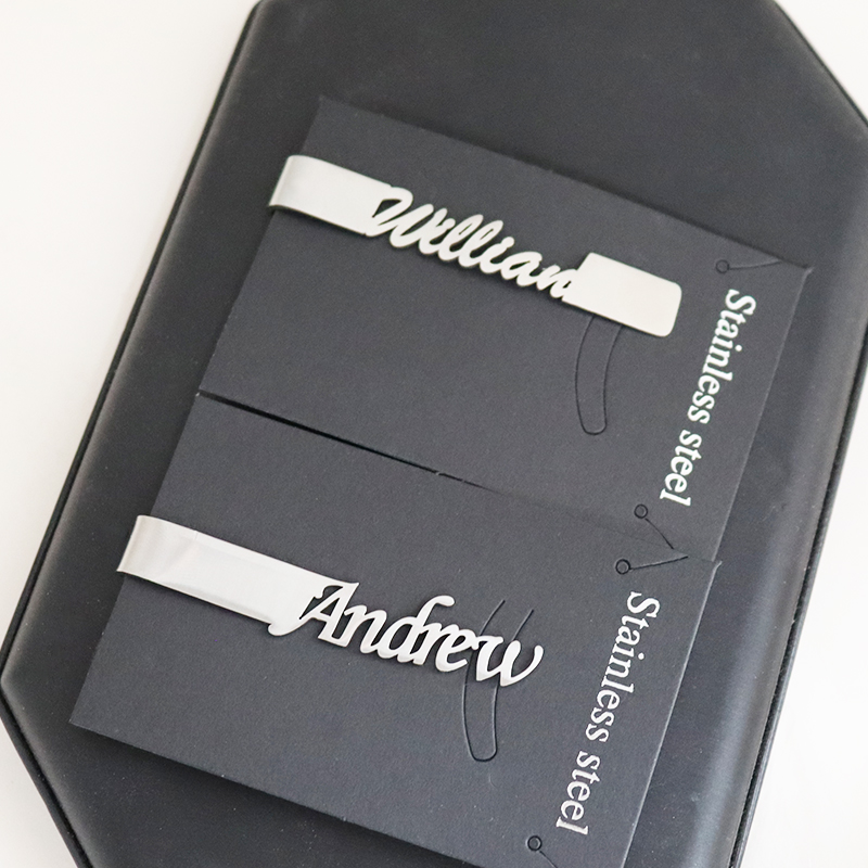 DIY Letter Name Pattern 4.8*0. - Tie Clip Silver ulasan dan harga